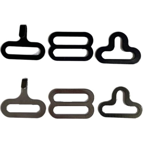 50 sets handmade ribbon adjustable diy material bow tie tape hook clasp and slide bowtie hardware 5/8 inch 13mm