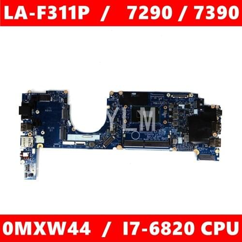 CN 0MXW44 DAZ20 LA-F311P I7-8650CPU Mainboard For DELL Latitude 7290 / 7390 0T46Y8 0MXW44 Laptop motherboard 100% Tested