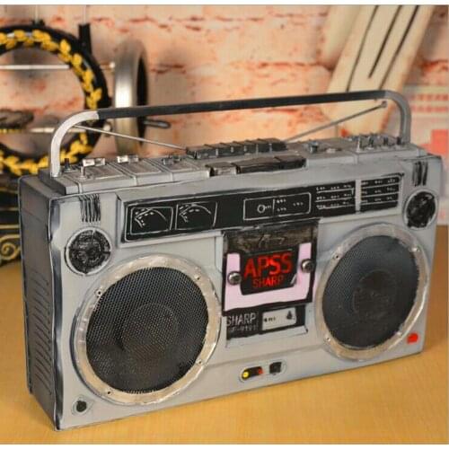 D antique retro furnishings decorations radio TV cabinet tin ornaments creative home decoration crafts Home Furnishing