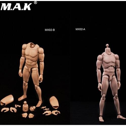 1/6 Scale Male Nude Muscle Body Figure Asian Skin Color Model Toys Highly Cost-effective Bodies for 12'' Action Figure