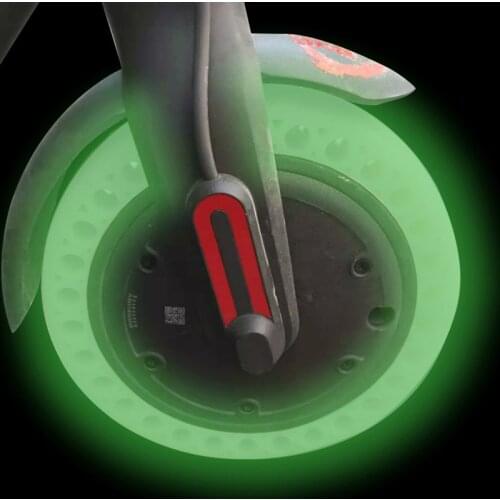 Fluorescent Tires for Xiaomi Mijia M365 Bird Scooter Tyre Solid Hole Tires Luminous Shock Absorber Damping Rubber Tyres Wheels