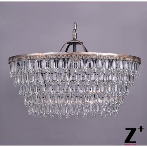 Replica item American Style Classical Tear Drop Crystal Round Chandelier Lustre Free shipping