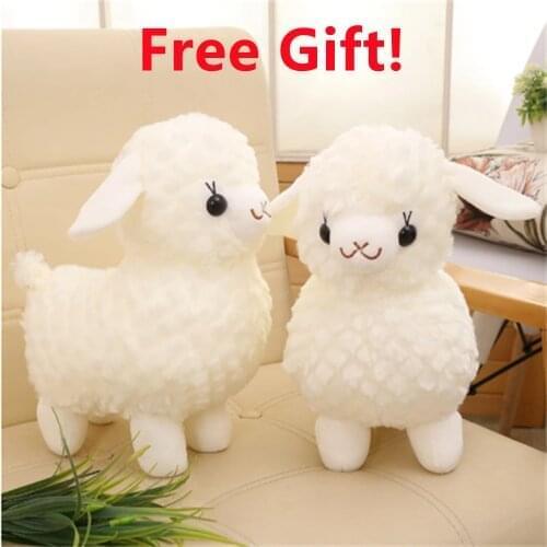 Free gift Lamb Dolls Alpaca Plush Pillow Children Birthday Gifts Claw Machine Simulation Stuffed Animals Toy Kawaii Nano Peluche