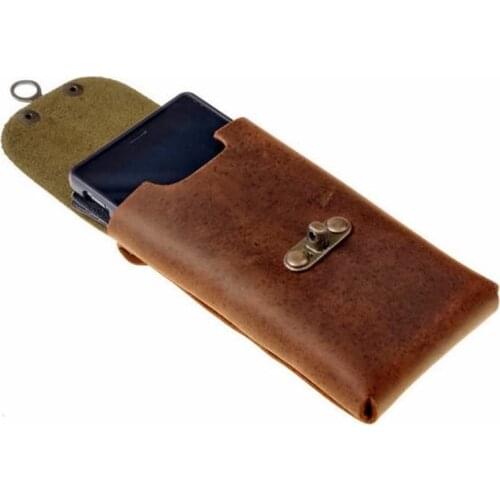 Steampunk Smartphone Holster With Clasp Medieval Viking Hip Pouch Leather Phone Bag Antique Belt Accessory Wallet For Men Women