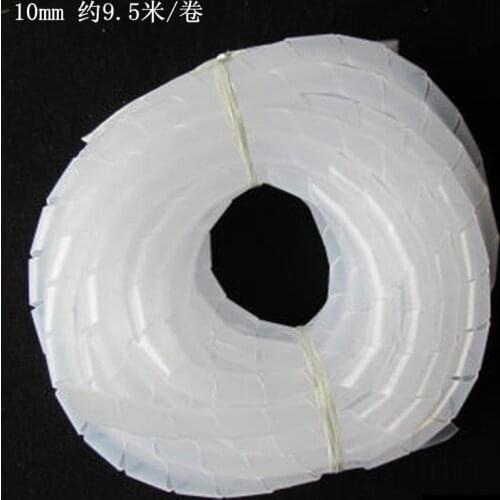 PE material white Wiring Accessories 10mm Cable Sleeves about 9.5 meters/roll