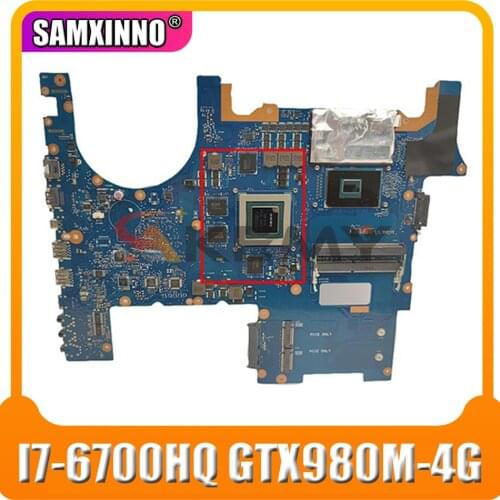 G752VY Laptop motherboard for ASUS ROG G752VY G752VT original mainboard I7-6700HQ GTX980M-4G