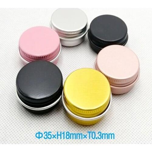 500pcs/lot 15ml 15g Metal Storage box 10g Aluminium Tins 10ml Jars Lip Balm Containers Empty Jars Screw Top jar Cans 6 colors