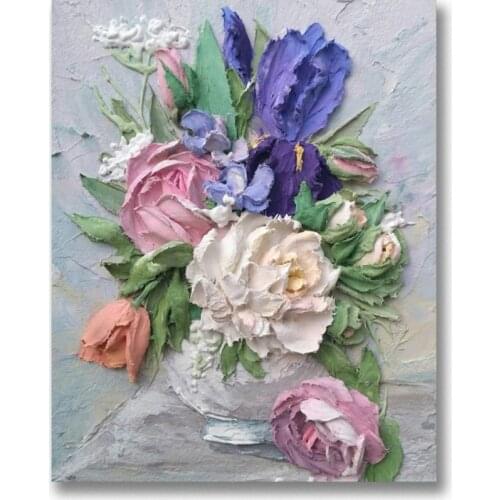 Flower DIY Embroidery 11CT Cross Stitch Kits Craft Needlework Set Cotton Thread Printed Canvas Home Decoration On Sale Design