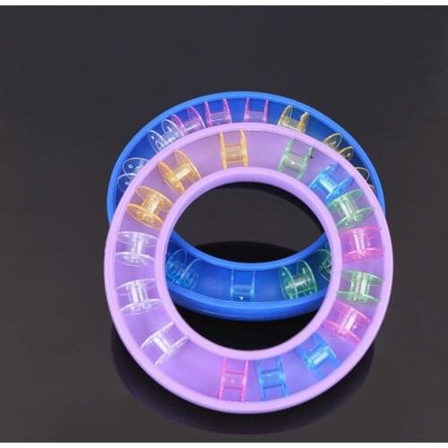 2019 1pcs Silicone Shuttle Core Storage Rings Sewing Tools New Creative Blue Purple Sewing Machine Small Bobbin Finishing Tool
