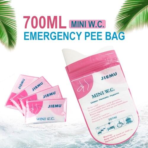 4Pcs/lot 700ml Disposable Urine Bags Camping Pee Bags Portable Urinal Bag Emergency Car Urine Vomit Bags Mini Mobile Toilets
