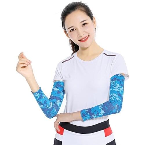 1Pairs Unisex Cooling Arm Sleeves Cover Cycling Running UV Sun Protection Outdoor Men Nylon Cool Arm Sleeves for Hide Tattoos