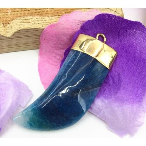 Wholesale price natural blue agat carnelian onyx stone irregular shape pendant women fit diy chain jewelry accessories B3080