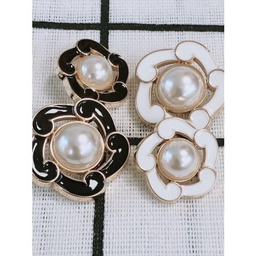 10pcs Pearl Gold Metal Buttons for Clothing Sewing Button Decorative Clothes Women Coat Sew on Botones Accessories Garment DIY