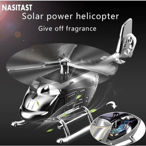 Airplane Ornament Styling Car Aromatherapy Air Freshener Helicopter Aircraft Decoration Gift Solar Car Perfume Fragrance Car