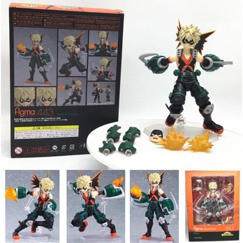 In Stock My Hero Academia Bakugou Katsuki Figure Figmas 443 Bakugou Katsuki Action Figure Model Collection Toy gift doll 16cm