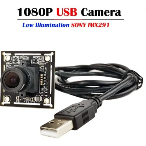 Low Illumination Sony IMX291 USB2.0 Webcam MJPEG YUY2 2Megapixel High Speed UVC 1080P Camera Module for Android Linux Windows Ma