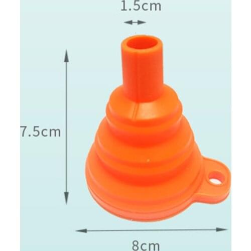 Petrol Car Funnel Red Folding Funnel Gasoline Silicone Folding Funnel Auto Funnel Change Fill Collapsible Car Easy To Clean