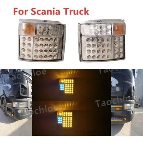 1pair LED Turn Signal Corner Light Direction Indicator Lamp Head Light for Scania P420 G440 P410 P310 1385410 LH 1387155 RH