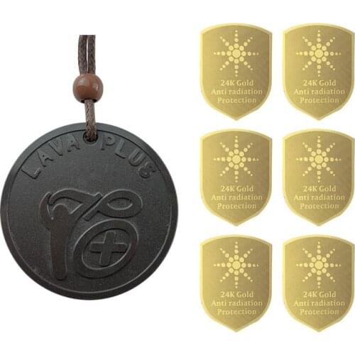 1 EMF Protection Pendant Quantum Energy Necklace Health Care Charm with 6 Anti Radiation Stickers