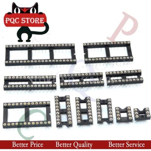 10PCS Round Hole IC socket Connector DIP 6 8 14 16 18 20 24 28 pin Sockets DIP6 DIP8 DIP14 DIP16 DIP18 DIP20 DIP24 DIP28 DIP-8