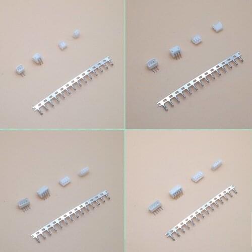 100 Sets JST ZH 1.5mm 2/3/4/5/6/7/8/9/10Pin Right Angle Pin Male, Female Connector socket with crimps
