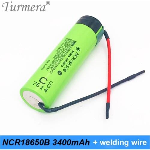 18650 3400mah Original Battery NCR18650b 3.7v Battery for Power Bank and Screwdriver + Welding Wire 3400mAh Battery MA17