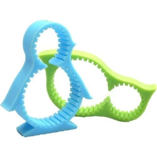 2PCS Penguins Shape Silicone Can Opener Non-Slip Canned Screwed Bottle Opener Kithen Creative Tool Household Item