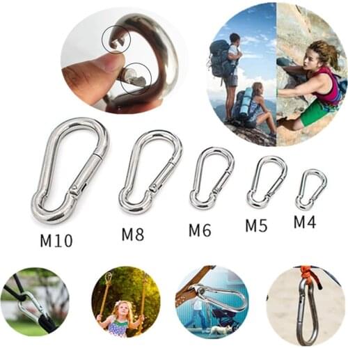 304 Stainless Carabiner Keychain Multiple Size High Quality Carabiner For Sport Climbing Equipment Yoga Hammock Swing