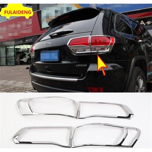 4pcs For Jeep Grand Cherokee 2014-2020 ABS Chrome Rear Tail Light Frame Cover Trim Car Styling Accessories