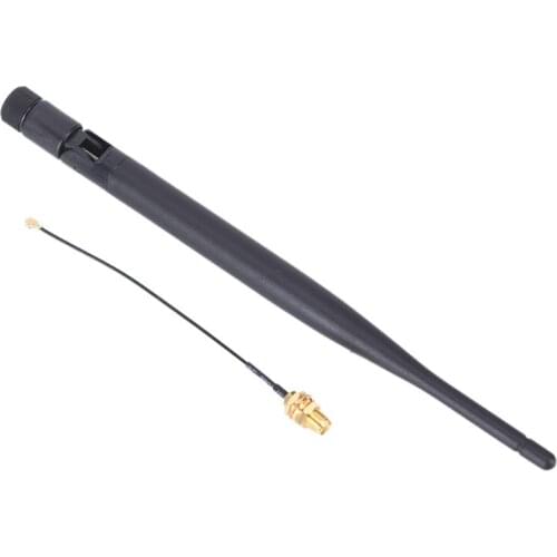 6dBi 2.4GHz 5GHz Dual Band WiFi RP-SMA Antenna + 1x 12cm U.fl IPEX Cable