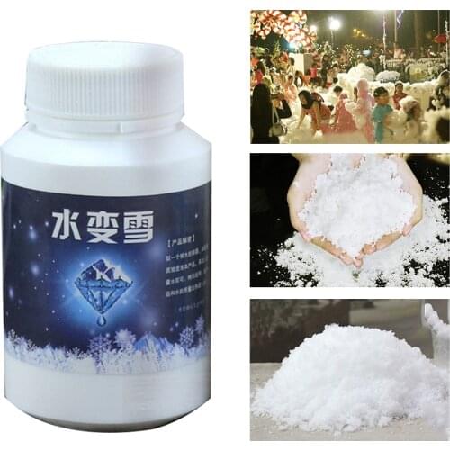 80g Magic Artificial Pretend Snowflates Instant Snow Fluffy Frozen Party Supplies Absorbant Decor For Christmas New Year