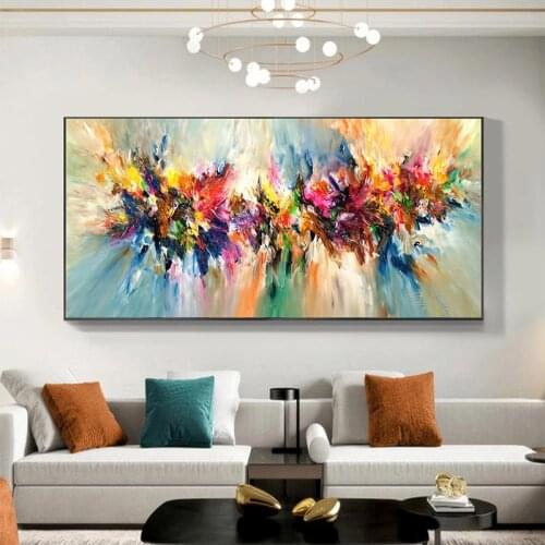 Abstract Colorful Pictures Canvas Painting Quadro Flower Posters Prints Wall Art for Living Room Home Decorative Paintings