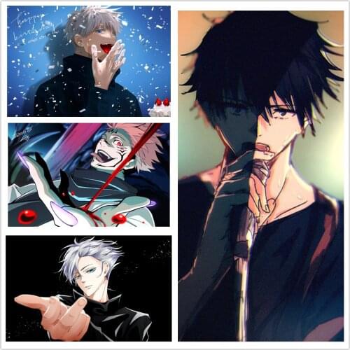 5D DIY Diamond Painting Jujutsu Kaisen Japanese Anime Cross Stitch Kits Full Drill Embroidery Picture of Rhinestones Home Decor