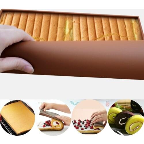 1pc Non-stick Baking Mat Pad Kitchen Accessories Bakeware Baking Tools Silicone Oven Mat Cake Roll Mat Baking Cake Pad Roll