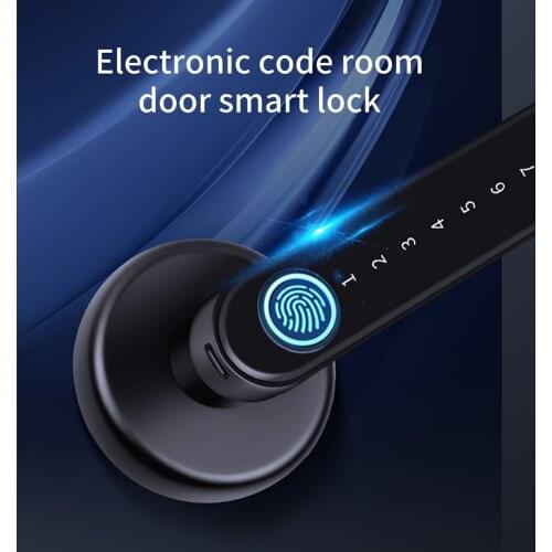Super Security Fingerprint Door Lock Smart Keyless Entry Biometric Keypad Password Lever Handle Lock App Control Electric Lock