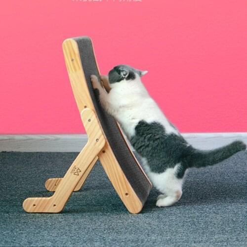 Cat Corrugated Paper Sofa Bed Cats Claws Care Toys Wooden Cat House With Scratcher Board Kitten Sleeping Nest Grinding Nail Mat