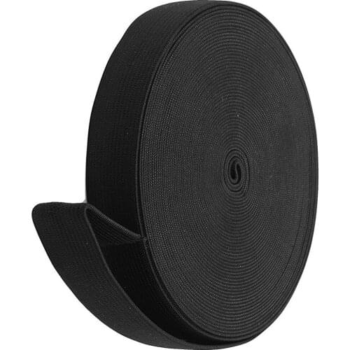 Hot Household 12M Length Stretchy Elastic Band Roll Black 22mm Wide