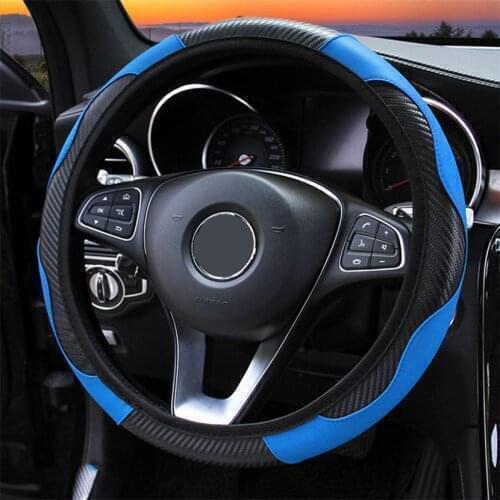 Car Steering Wheel Covers 100% Brand New Reflective Faux Leather Elastic Patchwork Design Auto Steering Wheel Protector Cover