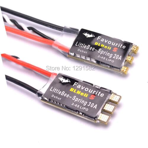 FVT LITTLEBEE BLHeli-s SPRING 20A / 30A ESC 2-6S Supports Mulitshot DSHOT Oneshot42 OneShot125 Multicopter