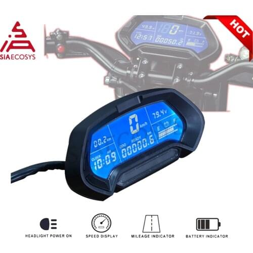 CT-22 48V 72V 120V Universal Hall Digital LCD Programmable Speedometer Display for Electric Motorcycle High Power Bike