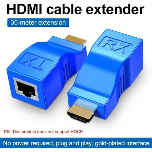 JTKE 1 Pair RJ45 4K HDMI-compatible Extender Extension Up to 30m Over CAT5e Cat6 Network Ethernet LAN for HDTV HDPC DVD PS3 STB