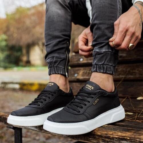 Knack Günlük Ayakkabı 222 Siyah (Beyaz Taban) Yeni Modellerimiz Nefes Alabilen Özel Kumaş Hızlı Teslimat Türkiye'de Üretildi