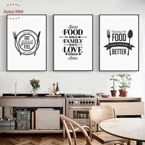 Kitchen Decor Food Quote Canvas Painting Wall Art Print Poster, Wall Pictures for Home Decoration,Giclee Print Wall Decor S16050
