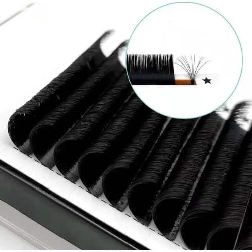 Easy Fan Volume Lashes Auto Bloom Individual Eyelash Extension Thick 8-22mm long fans soft makeup eyelash