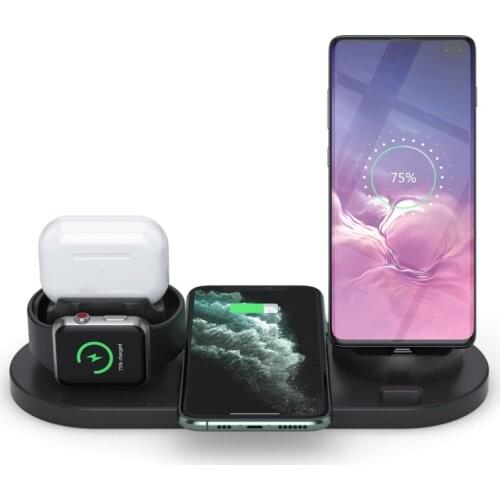 Multifunctional 10W Wireless Charger Watch Headset Holder Wireless Fast Charger Mobile Phone Wireless Charging Phone Accessories
