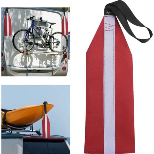 Layer Kayak Canoes Long Travel Tow Flag Highly Visible Durable Red Safety Flag With Lanyard Warning Flag Fishing Boat Accessorie
