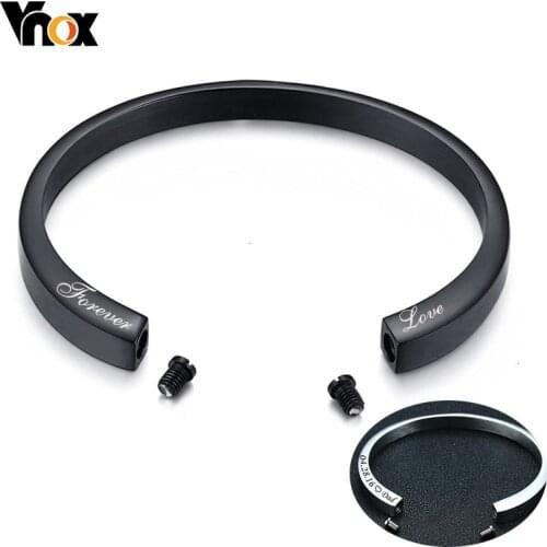 Vnox Mens Memorial Urn Bracelets for Woman with Free Engrave Service Stainless Steel Cremation Ashes Keepsake Custom Gifts