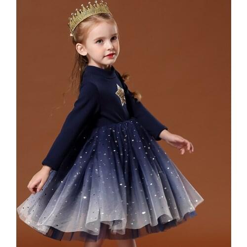 The New Year Baby Girls Flower Dress Autumn and winter High quality Party Princess Dress Christmas dress Childrens party dress