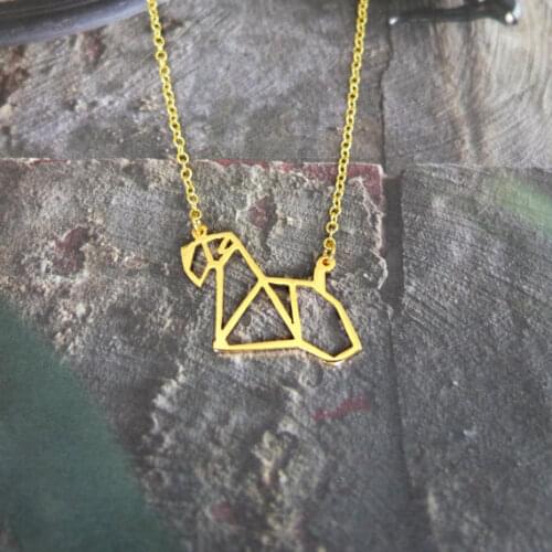Sealyham Terrier Dog necklace Origami Necklace Breed Terrier Pet Jewelry Lover Cute Gift for Friend