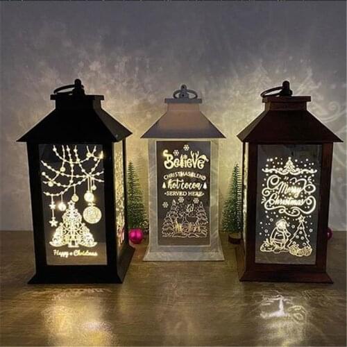 Navidad 2021 Christmas Ornament LED Oil Lamp Wind Light Pendant Xmas Gifts Home Decor Christmas Tree Decoration New Year 2022